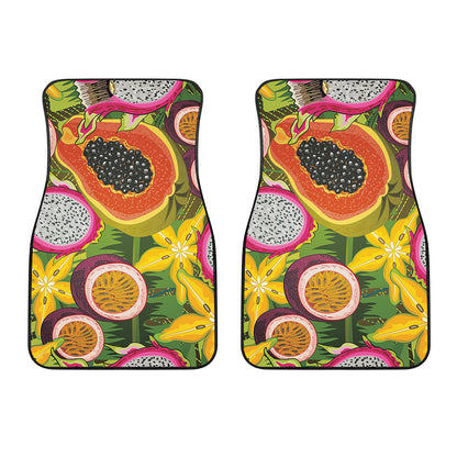 Tropical Jungle Fruits Pattern Print Front Car Floor Mats