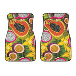 Tropical Jungle Fruits Pattern Print Front Car Floor Mats