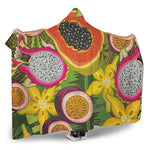 Tropical Jungle Fruits Pattern Print Hooded Blanket