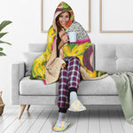 Tropical Jungle Fruits Pattern Print Hooded Blanket