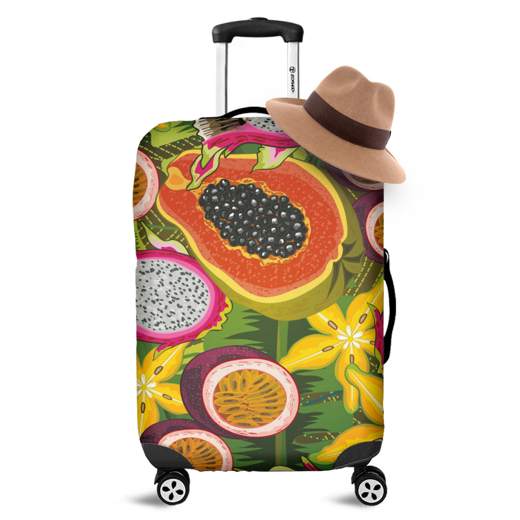 Tropical Jungle Fruits Pattern Print Luggage Cover