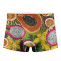 Tropical Jungle Fruits Pattern Print Men's Boxer Briefs