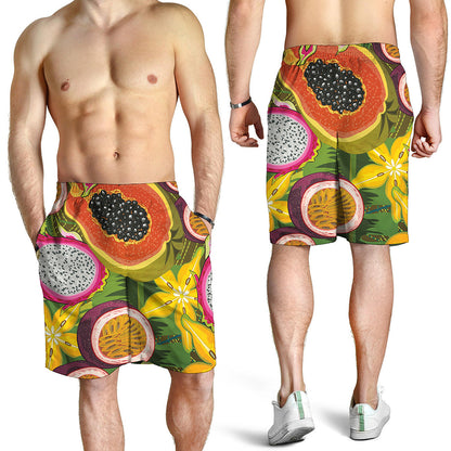 Tropical Jungle Fruits Pattern Print Men's Shorts