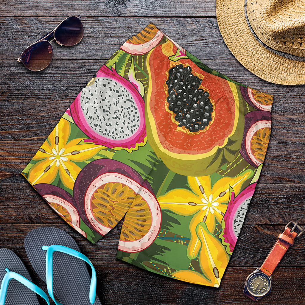 Tropical Jungle Fruits Pattern Print Men's Shorts