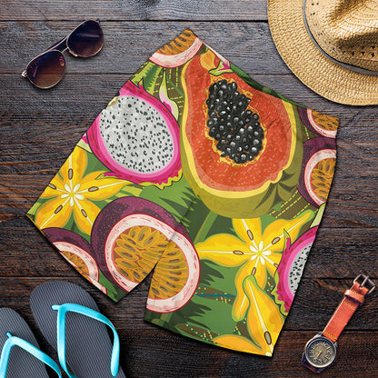 Tropical Jungle Fruits Pattern Print Men's Shorts