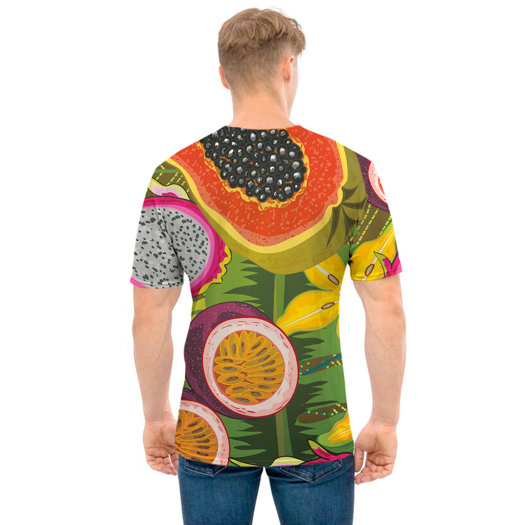 Tropical Jungle Fruits Pattern Print Men's T-Shirt