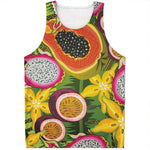 Tropical Jungle Fruits Pattern Print Men's Tank Top