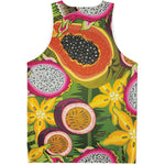 Tropical Jungle Fruits Pattern Print Men's Tank Top