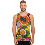 Tropical Jungle Fruits Pattern Print Men's Tank Top