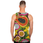 Tropical Jungle Fruits Pattern Print Men's Tank Top