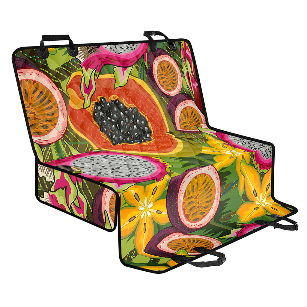Tropical Jungle Fruits Pattern Print Pet Car Back Seat Cover