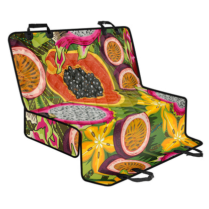 Tropical Jungle Fruits Pattern Print Pet Car Back Seat Cover