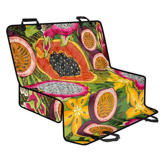 Tropical Jungle Fruits Pattern Print Pet Car Back Seat Cover