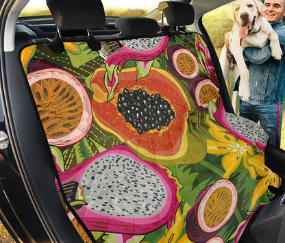 Tropical Jungle Fruits Pattern Print Pet Car Back Seat Cover
