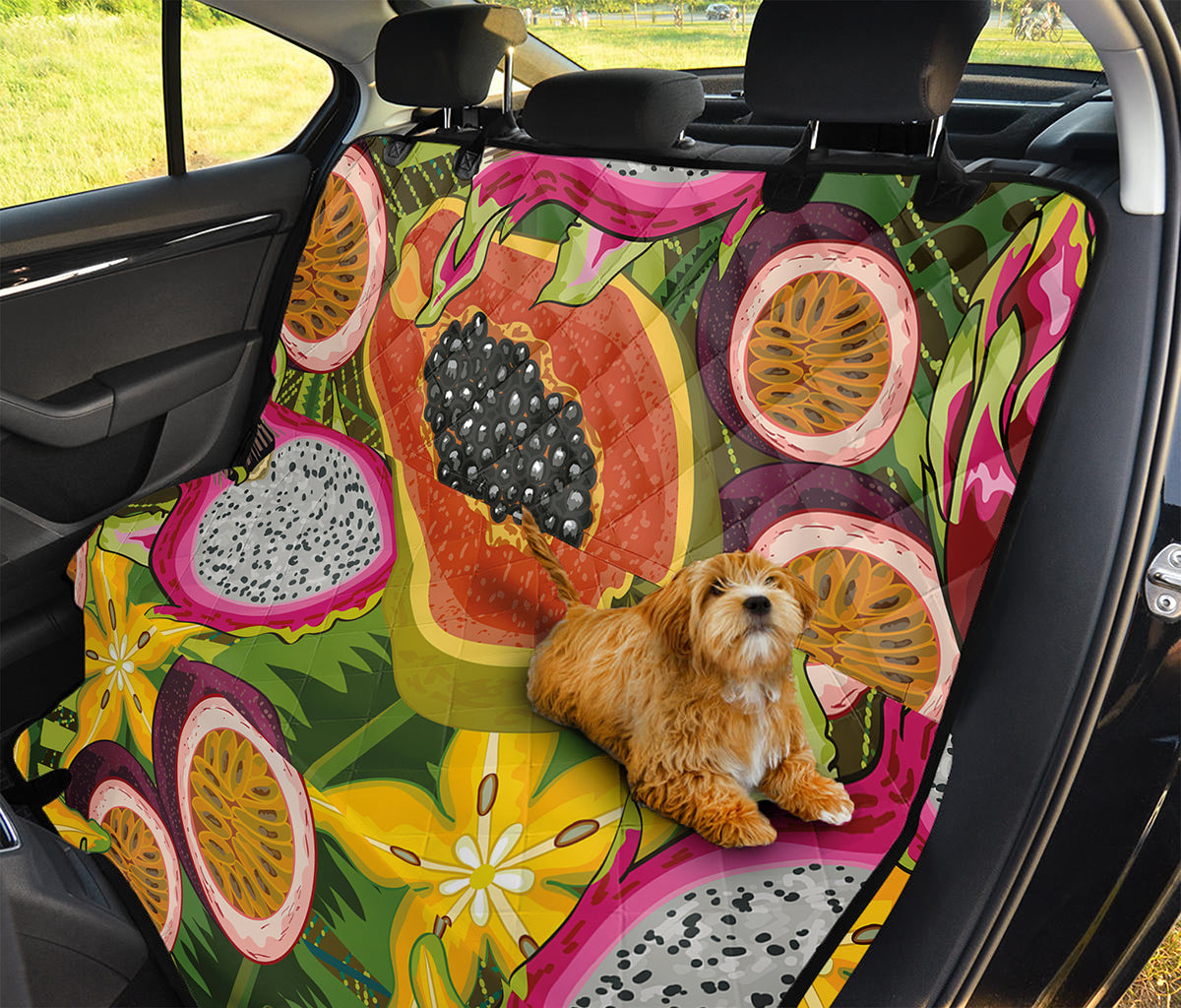 Tropical Jungle Fruits Pattern Print Pet Car Back Seat Cover