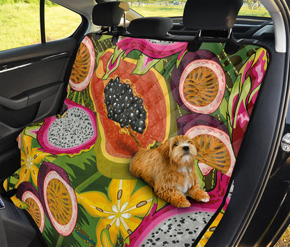 Tropical Jungle Fruits Pattern Print Pet Car Back Seat Cover