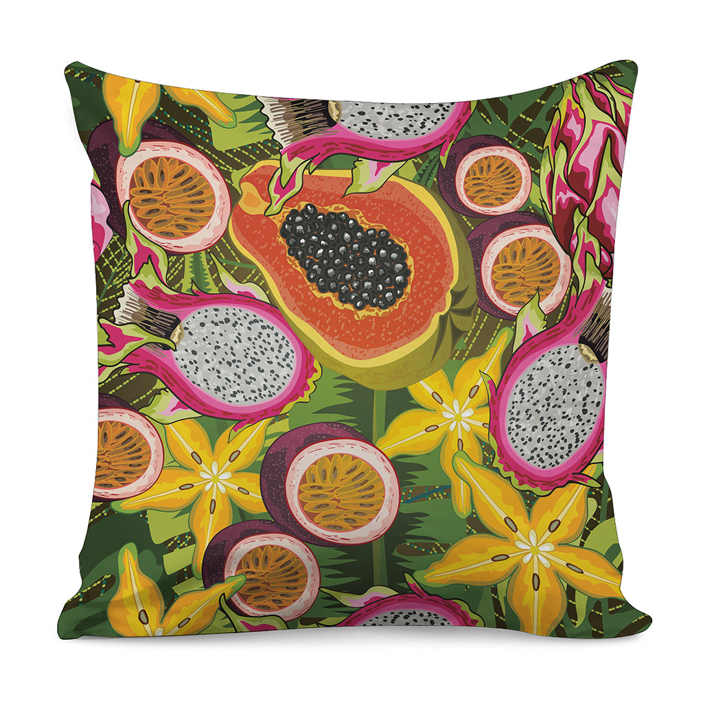 Tropical Jungle Fruits Pattern Print Pillow Cover