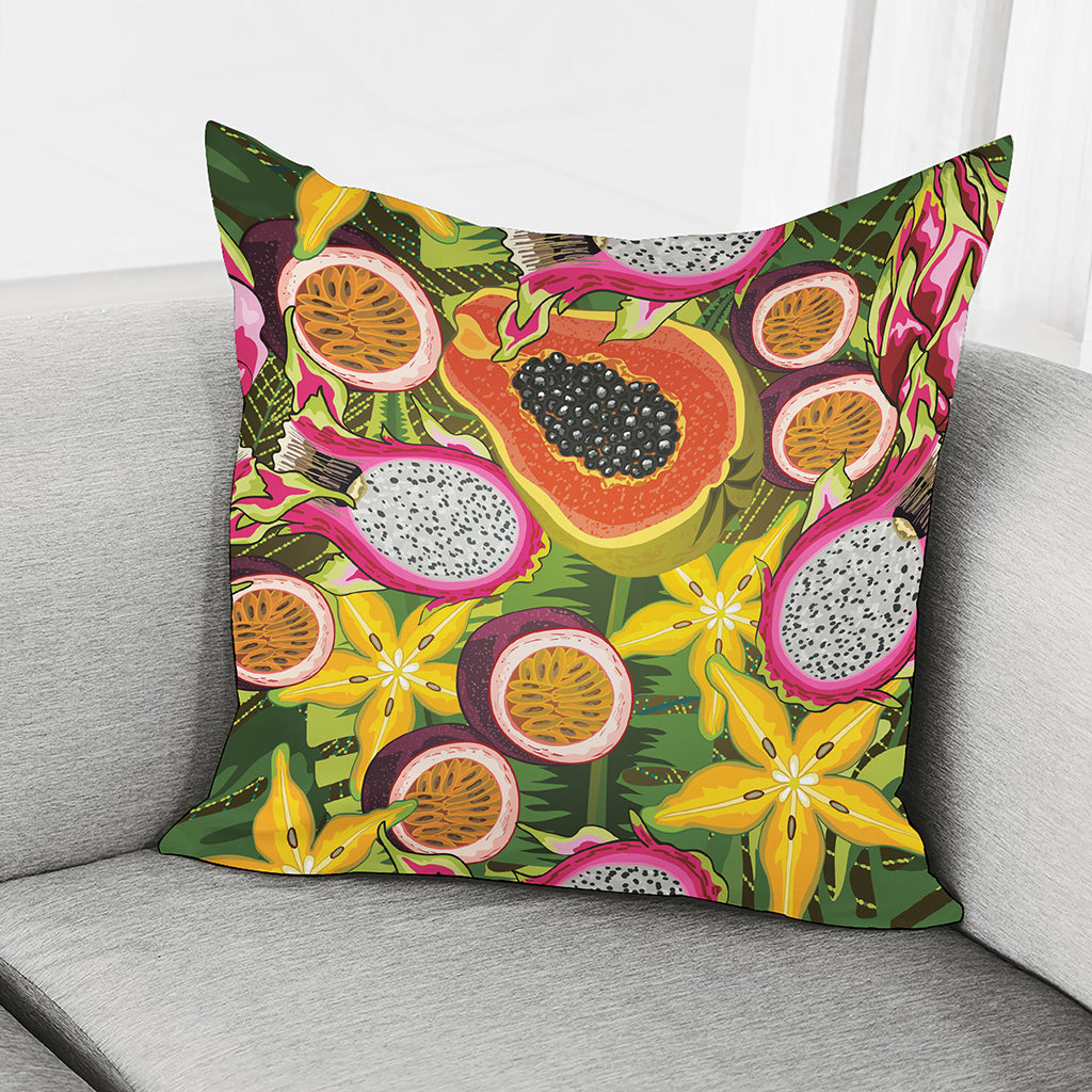 Tropical Jungle Fruits Pattern Print Pillow Cover