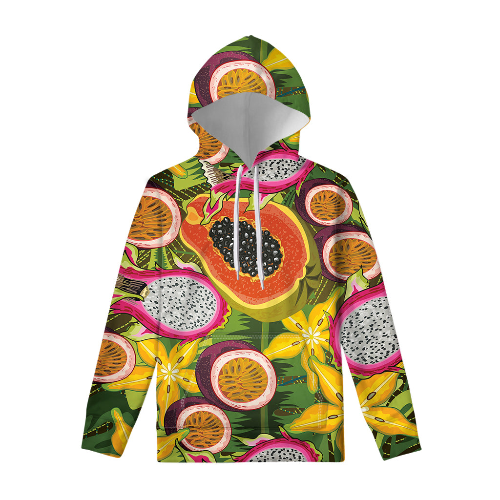 Tropical Jungle Fruits Pattern Print Pullover Hoodie
