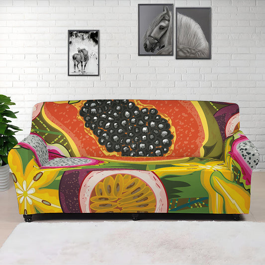 Tropical Jungle Fruits Pattern Print Sofa Cover