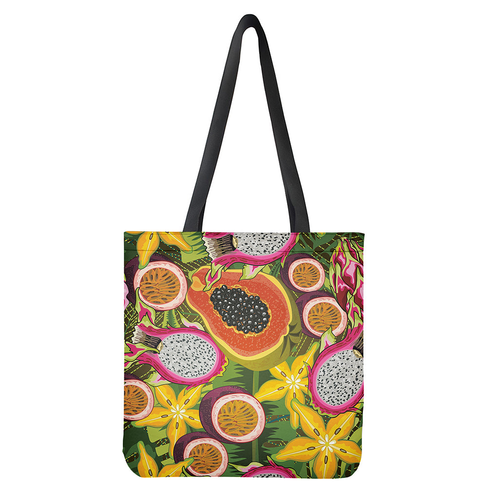 Tropical Jungle Fruits Pattern Print Tote Bag