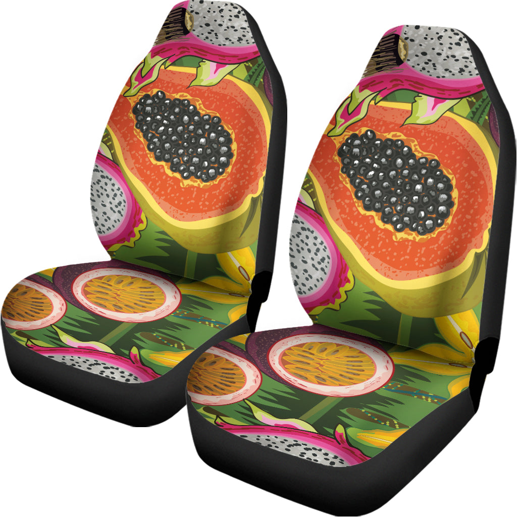 Tropical Jungle Fruits Pattern Print Universal Fit Car Seat Covers