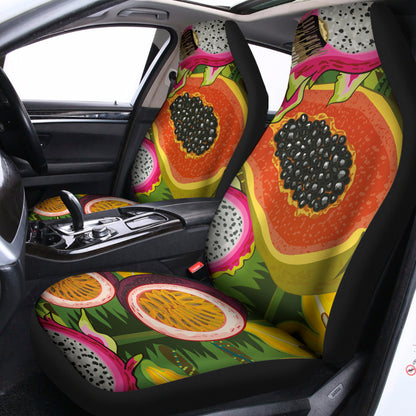 Tropical Jungle Fruits Pattern Print Universal Fit Car Seat Covers