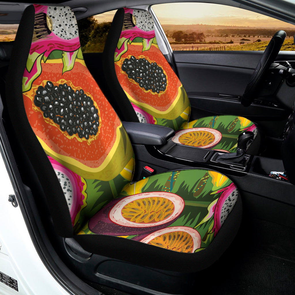Tropical Jungle Fruits Pattern Print Universal Fit Car Seat Covers