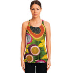 Tropical Jungle Fruits Pattern Print Women's Racerback Tank Top
