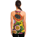 Tropical Jungle Fruits Pattern Print Women's Racerback Tank Top