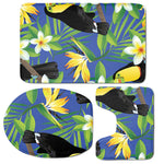 Tropical Keel-Billed Toucan Print 3 Piece Bath Mat Set