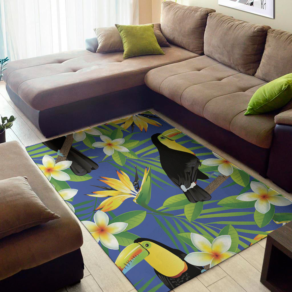 Tropical Keel-Billed Toucan Print Area Rug