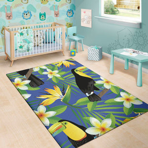 Tropical Keel-Billed Toucan Print Area Rug