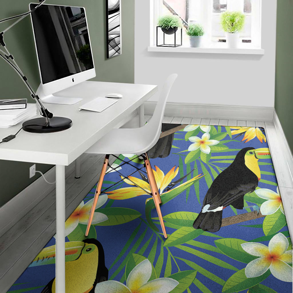 Tropical Keel-Billed Toucan Print Area Rug