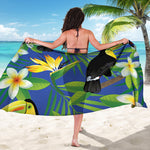Tropical Keel-Billed Toucan Print Beach Sarong Wrap