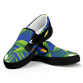 Tropical Keel-Billed Toucan Print Black Slip On Sneakers
