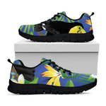 Tropical Keel-Billed Toucan Print Black Sneakers