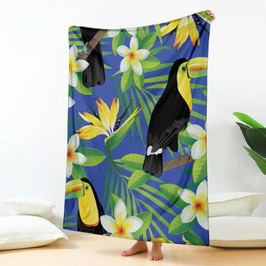 Tropical Keel-Billed Toucan Print Blanket