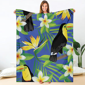 Tropical Keel-Billed Toucan Print Blanket