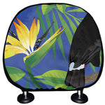 Tropical Keel-Billed Toucan Print Car Headrest Covers