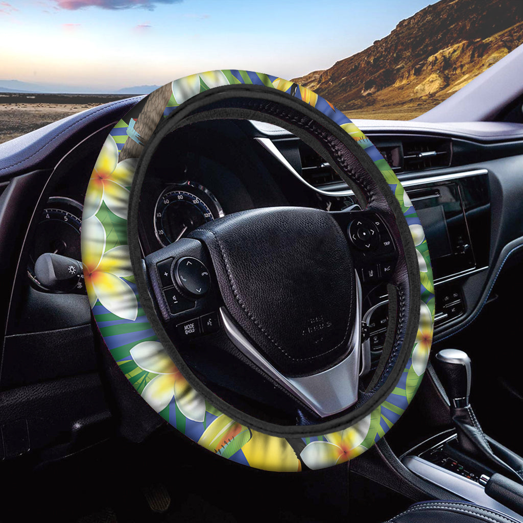 Tropical Keel-Billed Toucan Print Car Steering Wheel Cover