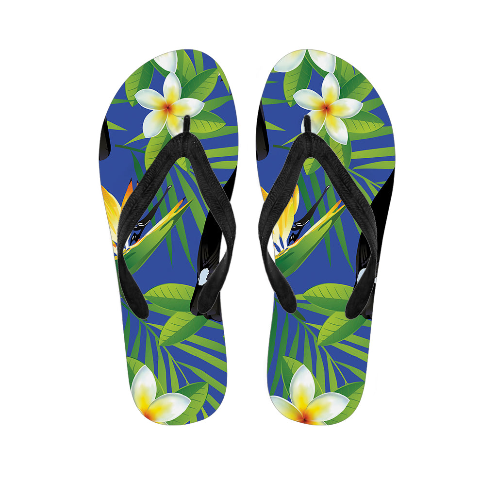 Tropical Keel-Billed Toucan Print Flip Flops