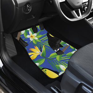 Tropical Keel-Billed Toucan Print Front and Back Car Floor Mats