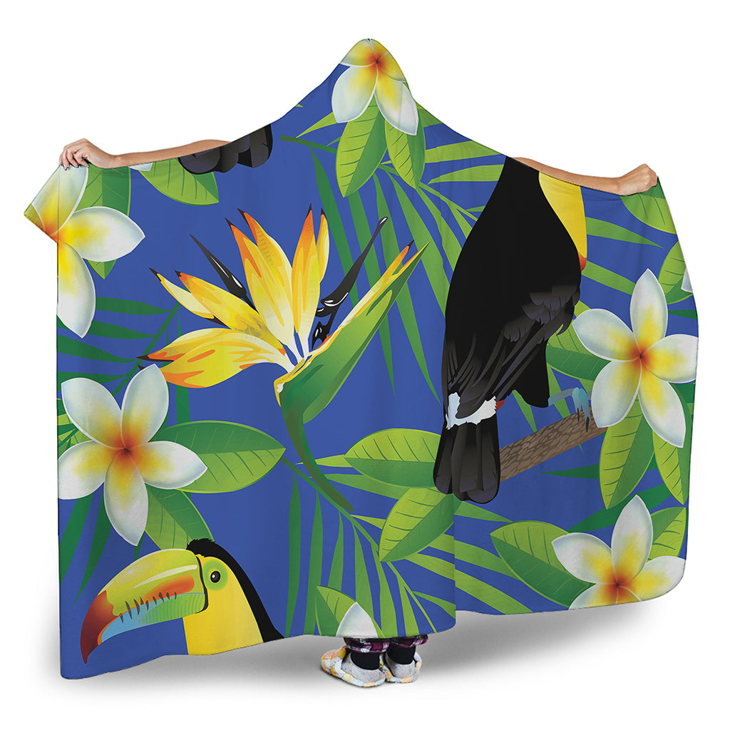 Tropical Keel-Billed Toucan Print Hooded Blanket
