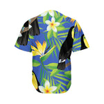 Tropical Keel-Billed Toucan Print Men's Baseball Jersey