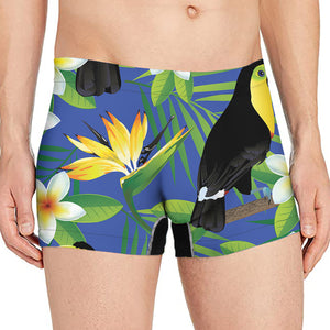 Tropical Keel-Billed Toucan Print Men's Boxer Briefs