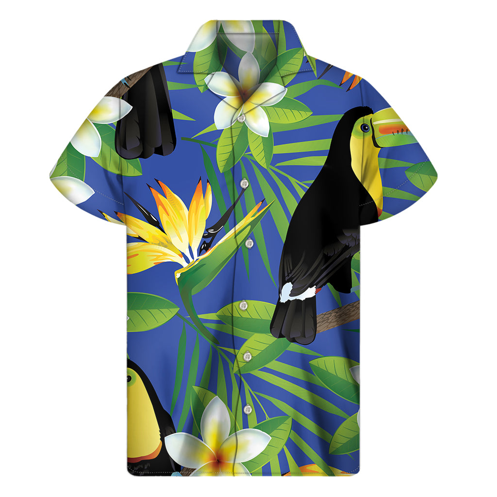 Tropical Keel-Billed Toucan Print Men's Short Sleeve Shirt