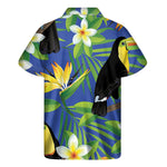 Tropical Keel-Billed Toucan Print Men's Short Sleeve Shirt