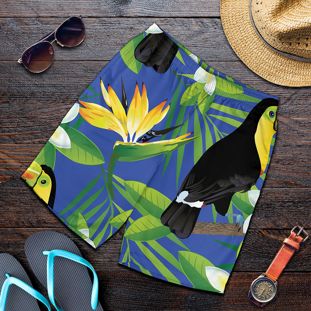 Tropical Keel-Billed Toucan Print Men's Shorts