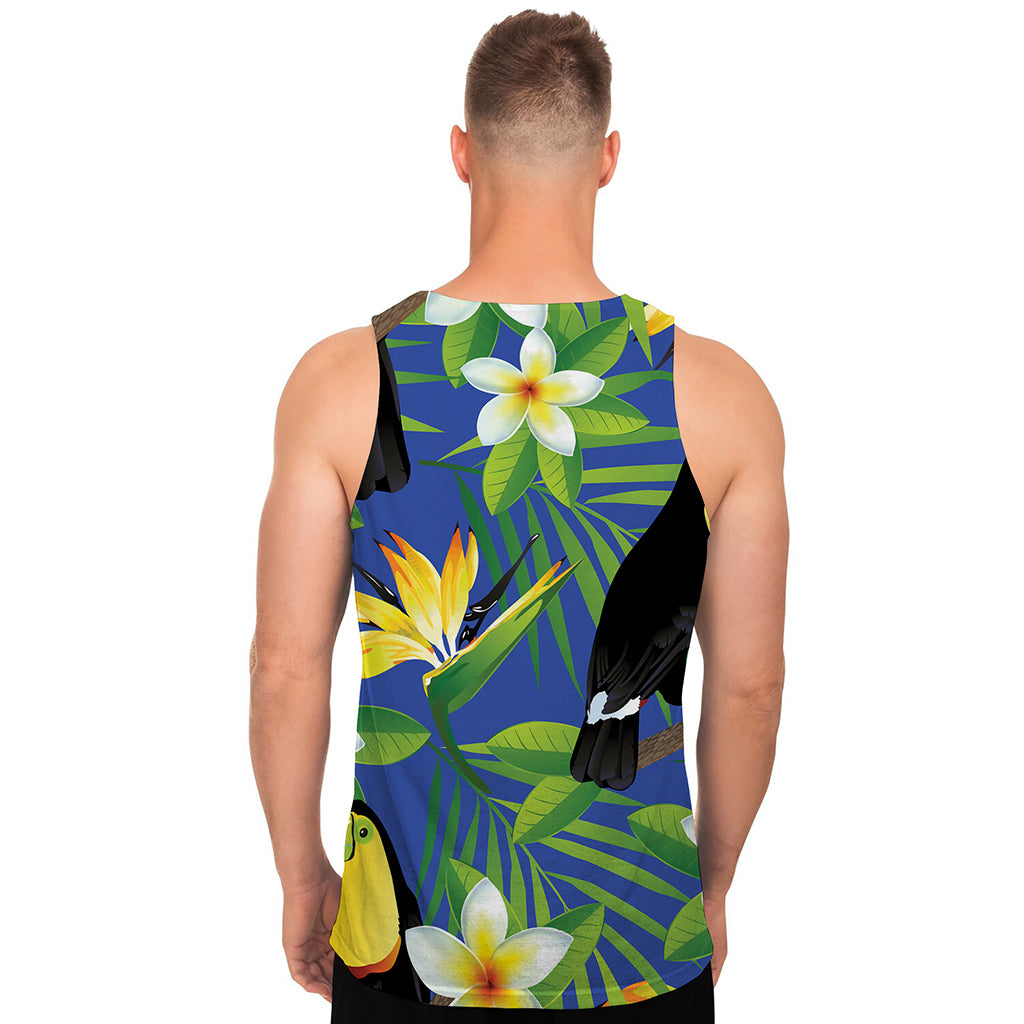 Tropical Keel-Billed Toucan Print Men's Tank Top